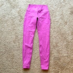 Lulu lemon pink leggings, size 6